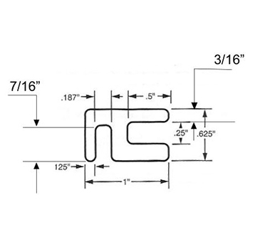  - Side-Tab Wearstrip CV1016