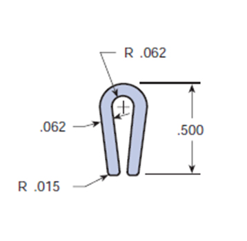  - Glissière en Nylon, Clip-on - CV106