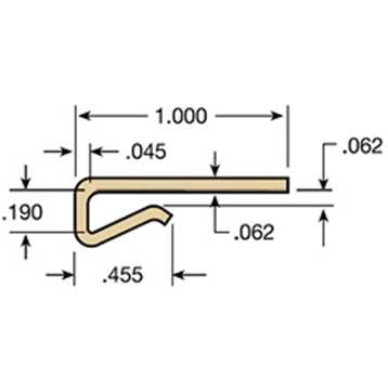  - Nylon J-Leg Wearstrip CV226