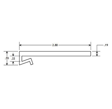  - J-Leg Wearstrip, CV346T