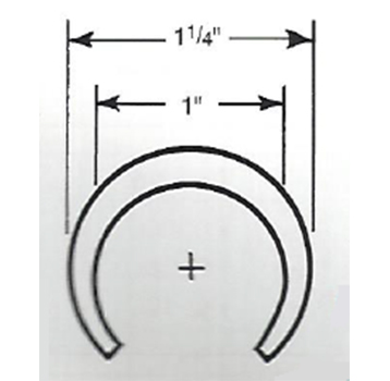  - Glissière Clip-on, Ronde, CV369