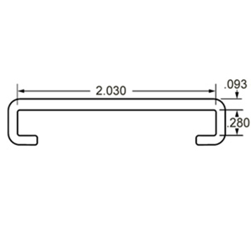  - C-Shape Bar Cover Wearstrip CV381