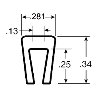  - Clip-on Wearstrip, CV391