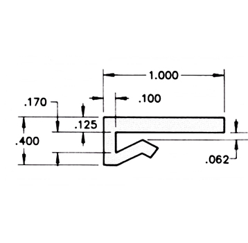  - J-Leg Wearstrip, CV410