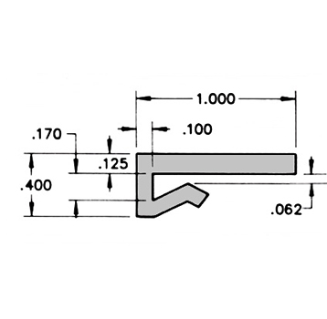  - J-Leg Wearstrip, CV410PL