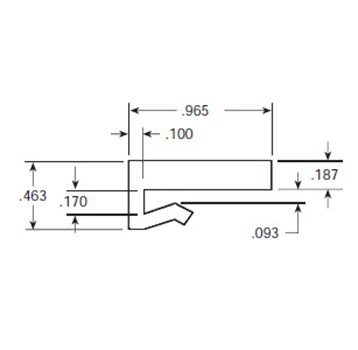  - J-Leg Wearstrip, CV412