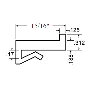  - J-Leg Wearstrip, CV413