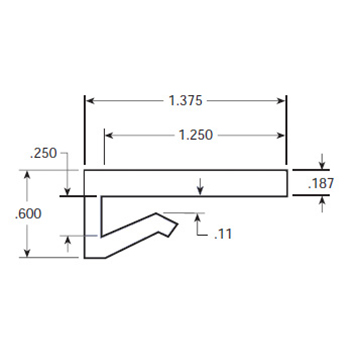  - J-Leg Wearstrip, CV420T