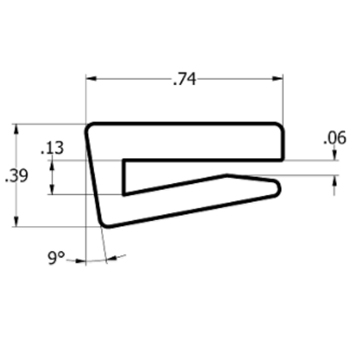  - Glissière Clip-on, CV861-BEV